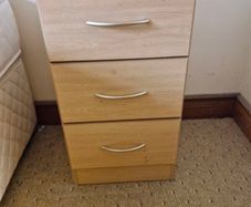 bedside locker x 2