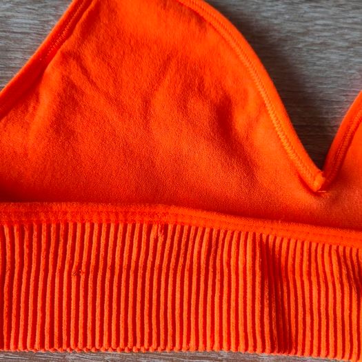 Bright Orange Halter neck Bikini Top, size 10