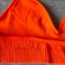 Bright Orange Halter neck Bikini Top, size 10 Image 3