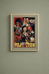 Unique Pulp Fiction Canvas Poster - FREE POST