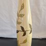 Tall Ceramic Vase Cream Green Botanical Branch Slim 40cm Modern Decor Image 5