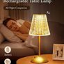 Table Lamp, Touch Lamps Bedside Lamp, 10-Way Dimmable Crystal Lamp, 3 Colors Rechargeable Lamp,Cordless Lamp for Bedroom,Touch Lamp, Gold Lamp,Table Lamps for Living Room Bedroom Dinner Bar Image 3