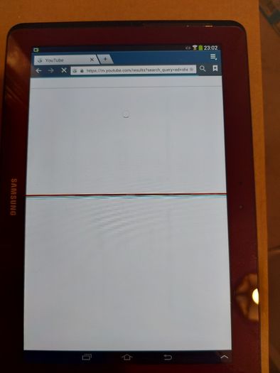 Samsung Galaxy Tab 2, 10.1 inch, Red, 16GB, Dead line of pixels across screen, otherwise good condition