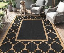Outdoor Rug Garden Rugs Waterproof Reversible Plastic Carpet, Washable Large 240x300cm