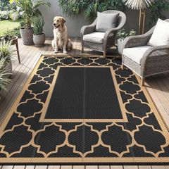 Outdoor Rug Garden Rugs Waterproof Reversible Plastic Carpet, Washable Large 240x300cm