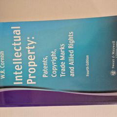 Intellectual Property W.R. Cornish Book