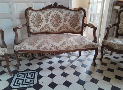Antique French Louis XVI style sofa set