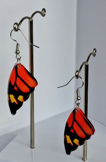 Monarch Butterfly Wing Earrings