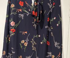 Navy Floral Blouse