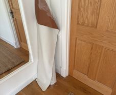 roll of brown leather