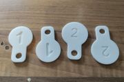 shopping coin trolley key 1 euro two euro Shopping Trolley Coin Key 1 Euro 2 Euro Reusable Cart Token Supermarket Trolley Release Key Keyring 3D Printed Replacement Shopping Coin