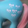 Light blue colour Short hair Version Bowtie Shy Pose Bow Tie MLP G1 My Little Pony 1983 Image 9