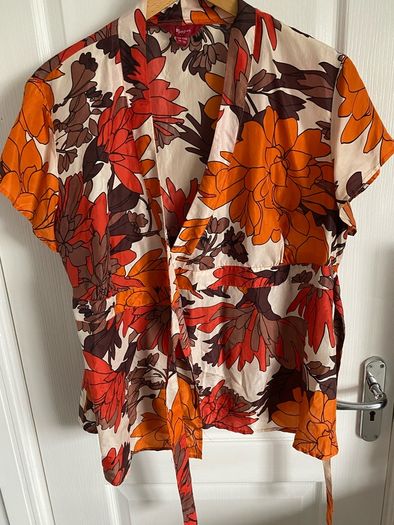 Monsoon ladies silk wrap blouse