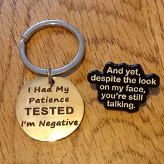 Funny Keyring and Badge