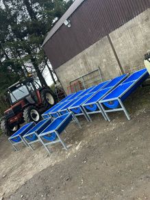 Galvanised cattle troughs