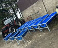 Galvanised cattle troughs
