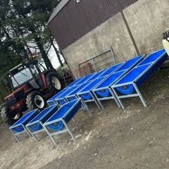 Galvanised cattle troughs