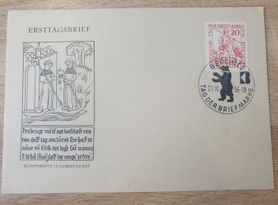 East Germany First Day Cover FDC 1956 "Stamp Day 1956" - free standard postage