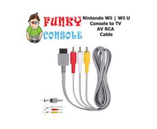 Nintendo Wii TV AV Cable Wii U Lead Composite Video Audio RCA Mini
