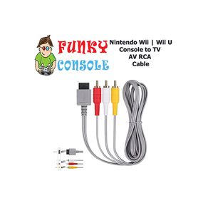Nintendo Wii TV AV Cable Wii U Lead Composite Video Audio RCA Mini