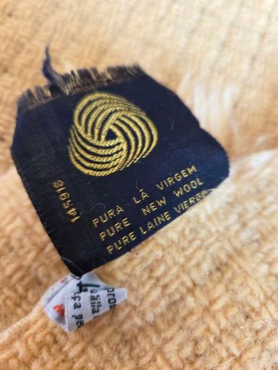100% Pure New Wool Yellow Blanket Throw