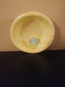 Yellow paper bowls