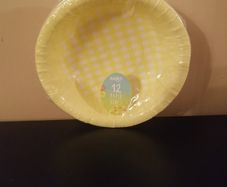 Yellow paper bowls