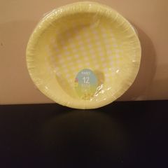 Yellow paper bowls