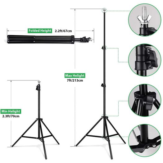 Photography Studio Backdrop Stand Photo Video Studio Background Stand Backdrop Support System Kit Scenery Shelf Frame Light Kit
