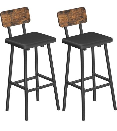 Bar Stools Set of 4, PU Upholstered