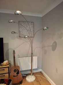 Floor standing lamp marble base