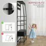 Coat Rack with Shoe Shelf, Industrial-Style Clothes Rack, 2 Fabric Drawers, 8 Hooks, Metal Frame, Black Image 3