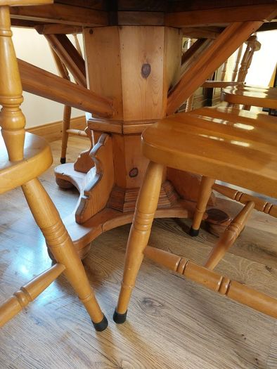 Pine table & chairs