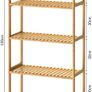Bathroom shelf bamboo 5 shelves  bathroom shelf, bathroom shelf, stand shelf, kitchen shelf, flower rack, bamboo bookcase, with 5 shelves, adjustable shelves, 60 x 26 x 130 cm Image 2