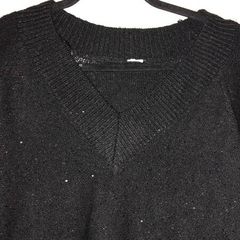 Black v neck jumper dress
