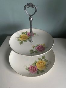 Brama vintage china Cake stand