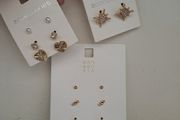9 pairs of stud earrings