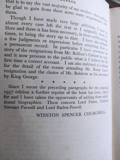 Winston Churchill ( Essays) Title, Great Contemporaries, 1942