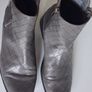 JustFab - Camille Geometric Quilt Chrome Zipped Ankle Boots Image 5