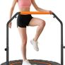 40/45/48" Foldable Mini Trampoline Rebounder with Handle Exercise Trampoline, U-Shaped Adjustable Foam Handle, for Home Workout, Indoor Outdoor Cardio Training, 150kg Capacity Image 9