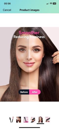 Wavytalk viral hair straightener brush