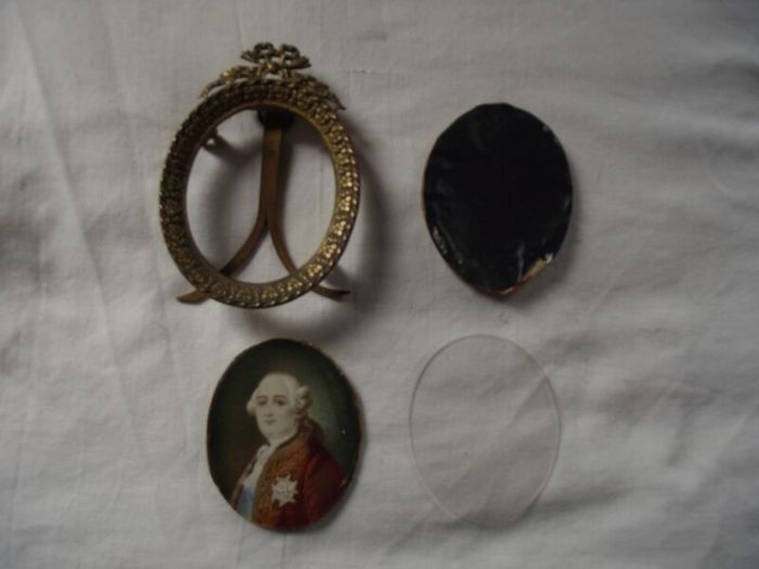 Miniature Watercolour Portrait of Louis XVI - Circa 1800's