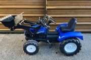 Ride on tractor digger and trailer