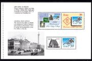 1990 Ireland Stamp Anniversary Stamp Booklet Pane (Hibernian HP37) Mint Never Hinged (MNH). Only source of 30p Per 13 1/4, 25X20mm