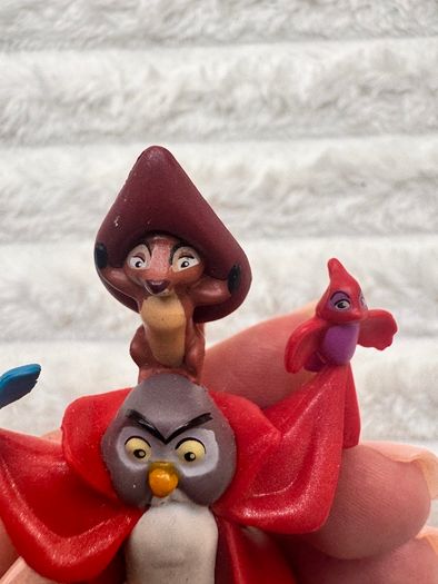 Disney Sleeping Beauty Owl As Prince Phillip aprox. 10.5 cm. Used Please see photos