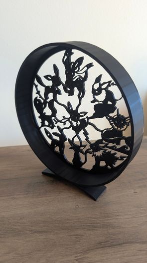 Pokemon Eevee Evolution Silhouette Scuplture 3D Printed Home Decoration