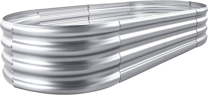 Guard Galvanized Raised Garden Bed Kit, Galvanized Planter Garden Boxes Outdoor, Oval Large Metal for Vegetables