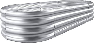 Guard Galvanized Raised Garden Bed Kit, Galvanized Planter Garden Boxes Outdoor, Oval Large Metal for Vegetables
