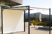 Metal Pergola With Canopy Retractable Pergola Canopy 3Lx3Wx2.3H m Garden Gazebo Party Tent Sun Shelter Cover