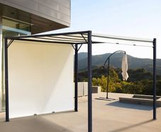 Metal Pergola With Canopy Retractable Pergola Canopy 3Lx3Wx2.3H m Garden Gazebo Party Tent Sun Shelter Cover